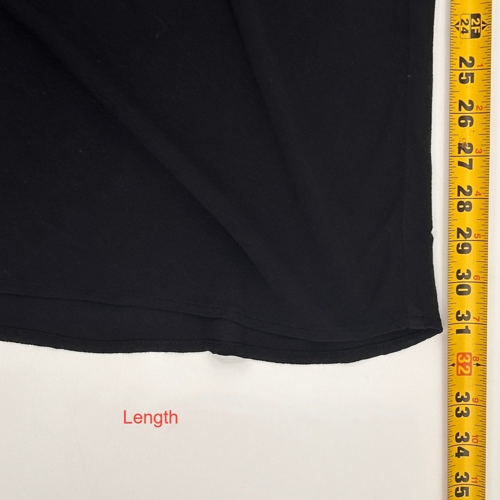 Old Navy Crepe Maxi Skirt Size M Black Jack Side Slit Quiet Luxury Minimalist - Picture 8 of 10